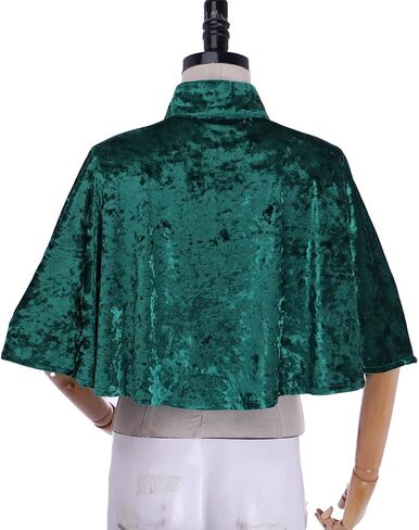 Heodols Medieval Shawl Women Renaissance Velvet Cape Wraps Costume Lace Gothic Lolita Cloak for Evening Party in Saudi Arabia
