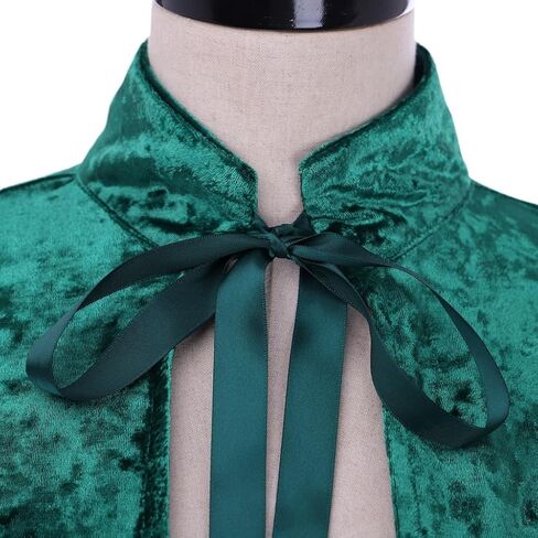 Heodols Medieval Shawl Women Renaissance Velvet Cape Wraps Costume Lace Gothic Lolita Cloak for Evening Party in Saudi Arabia