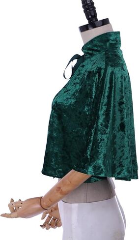 Heodols Medieval Shawl Women Renaissance Velvet Cape Wraps Costume Lace Gothic Lolita Cloak for Evening Party in Saudi Arabia