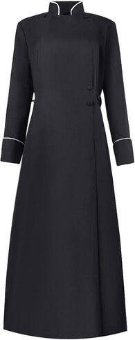 RABISS Adult Medieval Clergy Costume for Women Church Robe Priest Robe Pastor Minister Coat Halloween Cosplay Costume in Kuwait