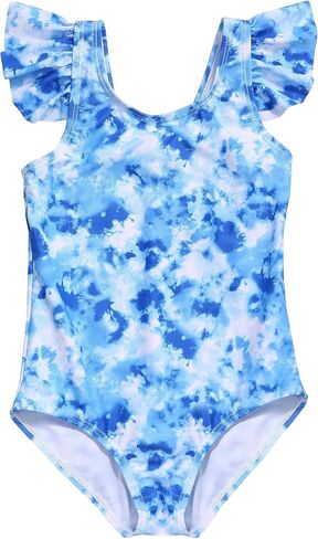 LIZENS Girls' Swimsuit One Piece Beach Bathing Suit for Girls Toddler Cute Kids Swimwear in Kuwait