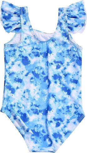 LIZENS Girls' Swimsuit One Piece Beach Bathing Suit for Girls Toddler Cute Kids Swimwear in Kuwait