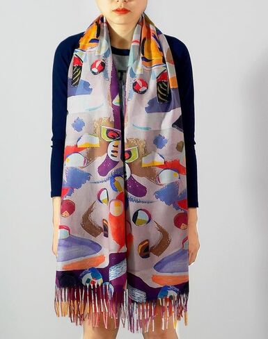 Wander Agio Fashion Van Gogh Oil Painting Scarf for Women Shawl Large Warm Scarves Cashmere Feel Retro Art Printing Scarfs in Saudi Arabia