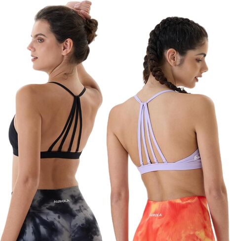 AUROLA Mercury Workout Sports Bras Women Athletic Removable Padded Backless Strapy Minimal Crop Top in Kuwait