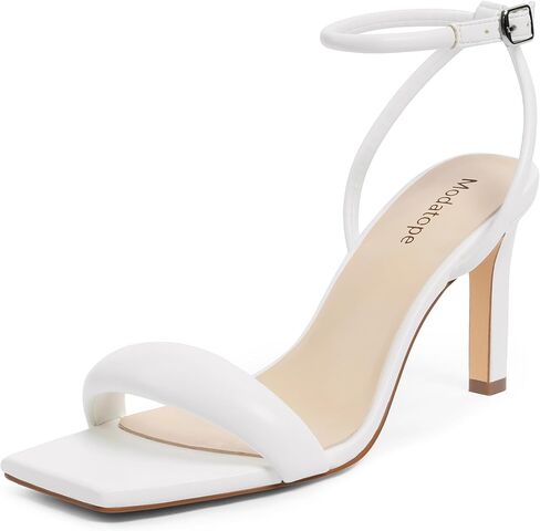 Womens Heels Open Toe Strappy High Heels Ankle Strap Heeled Sandals | Fashion Square Toe, Adjustable Strap, Womens Elegant Stiletto Heels for Weddings, Parties, Proms, Daily Wear in Saudi Arabia