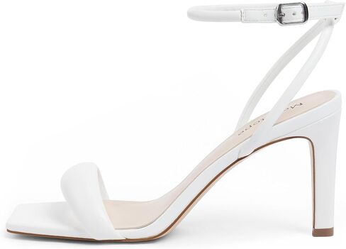 Womens Heels Open Toe Strappy High Heels Ankle Strap Heeled Sandals | Fashion Square Toe, Adjustable Strap, Womens Elegant Stiletto Heels for Weddings, Parties, Proms, Daily Wear in Saudi Arabia