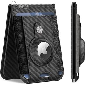For Magsafe Wallet With Airtag Holder, Magnetic Bifold Wallets for Men, Fits 7 Cards, Mag Wallet Magnetic Wallet for iPhone 15/14/13/12 Series, Black