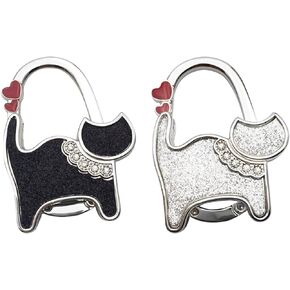 خطاف محفظة على شكل قطة للطاولة قابل للطي، شماعة حقيبة يد وحقيبة يد ومحفظة معدنية على شكل قطة in Kuwait