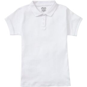 Classroom School Uniforms Girls Short Sleeve Fitted Interlock Polo