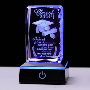 Movdyka Graduation Gifts for Her Him 2024 Unique, 3D Layser Engraved Class of 2023 with Base, High School College Graduation Gift Ideas for Women Men Girls Daughter Son Unisex
