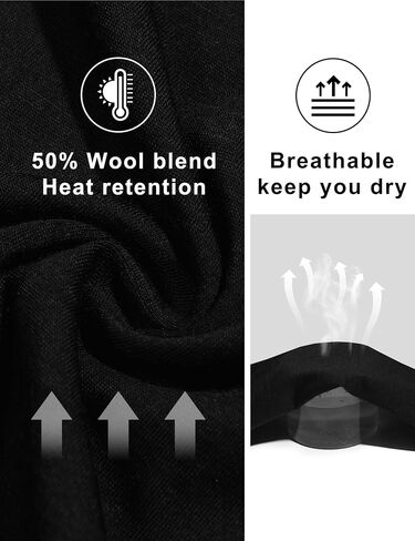 Little Donkey Andy Men's Wool Thermal Underwear, Wicking Base Layer Men Cold Weather in Saudi Arabia