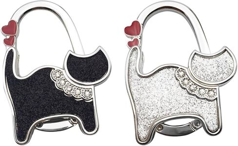 خطاف محفظة على شكل قطة للطاولة قابل للطي، شماعة حقيبة يد وحقيبة يد ومحفظة معدنية على شكل قطة in Kuwait