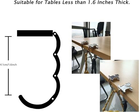 خطاف محفظة على شكل قطة للطاولة قابل للطي، شماعة حقيبة يد وحقيبة يد ومحفظة معدنية على شكل قطة in Kuwait