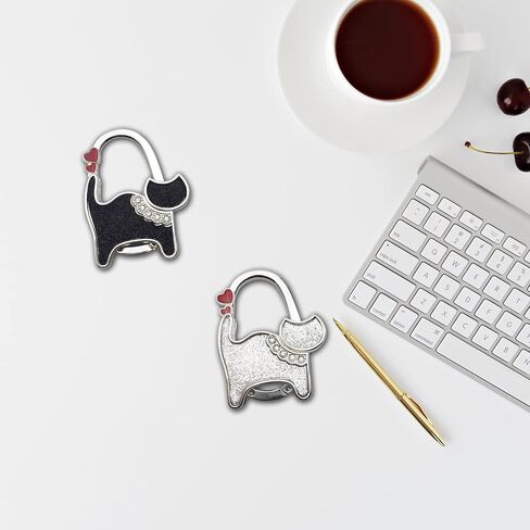 خطاف محفظة على شكل قطة للطاولة قابل للطي، شماعة حقيبة يد وحقيبة يد ومحفظة معدنية على شكل قطة in Kuwait