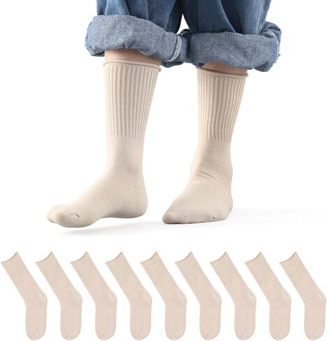 MINI PANDA 9 أزواج من الجوارب الدائرية للفتيات، والجوارب المكشكشة اللطيفة للأولاد والبنات in Kuwait