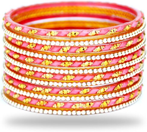 مجموعة JD'Z COLLECTION مجموعة أساور زجاجية للمجوهرات الهندية التقليدية للنساء/الفتيات- مجوهرات بوليوود الأنيقة، مصمم حفلات الزفاف Churi العرقي، سوار المجوهرات التنكرية in Kuwait