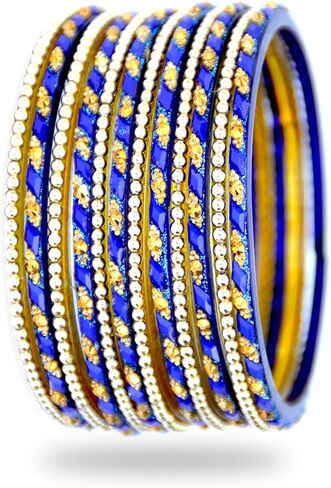مجموعة JD'Z COLLECTION مجموعة أساور زجاجية للمجوهرات الهندية التقليدية للنساء/الفتيات- مجوهرات بوليوود الأنيقة، مصمم حفلات الزفاف Churi العرقي، سوار المجوهرات التنكرية in Kuwait