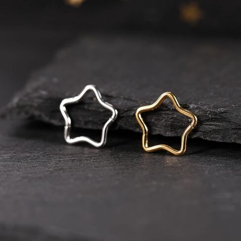 PEAKLINK 16G مجوهرات الحاجز الحاجز الفرس الدائري Daith الأقراط 316L الجراحية الصلب الأنف حلقة هوب يتوقف الجزء سلس الفرس الدائري الرخ أقراط محارة اللولب الزنمة ثقب المجوهرات 8 مم 10 مم in Saudi Arabia