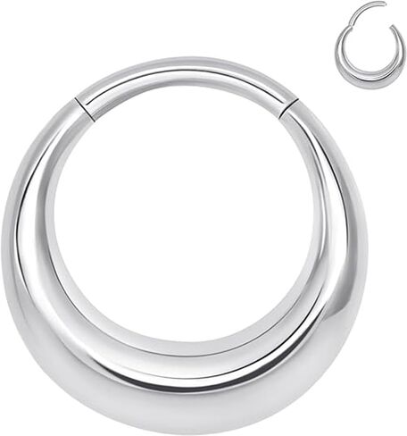 Yrogcu الأنف الدائري الشفاه خواتم الحاجز الفرس: 8G 10G 12G14G 16G 18G 20G Dia.6mm 8mm 10mm 12mm 14mm 16mm متمحور ثقب الأنف هوب الدائري النائم القرط اللولب روك محارة الغضروف Daith الزنمة أقراط الأنف ثقب المجوهرات in Saudi Arabia
