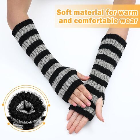 ONESING Fingerless Gloves Knitted Writing Gloves for Women Grils - Extra Warmth & Style, Arm Warmers for Winter Fashion in Saudi Arabia