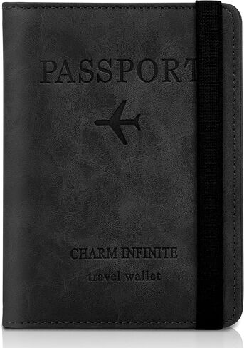 محفظة بغطاء حامل جواز السفر للرجال والنساء، أساسيات السفر يجب أن تمتلكها، مقاومة للماء، فتحات بطاقة RFID، حافظة جلدية لجواز السفر، محفظة سفر in Kuwait