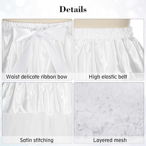 Women's TUTU Skirt, Classic Tulle Chiffon Petticoat, Soft Puffy Skirt for Adult, Princess Ballet Dance Pettiskirts in Kuwait