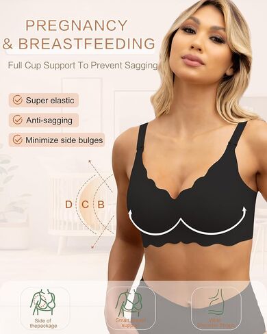 كما حمالات الصدر التمريض الجنية للرضاعة الطبيعية متموجة سلس الراحة الأمومة Bralette اللاسلكية الحمل النوم الصدرية مع الدعم in Kuwait