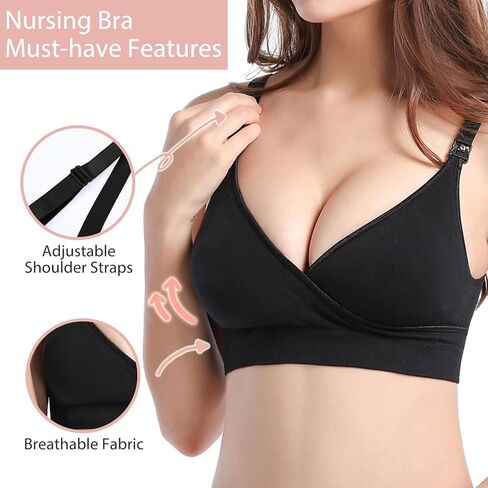 حمالات صدر للرضاعة من CuteStreet مريحة للرضاعة الطبيعية حمالات صدر للأمهات بدون خياطة لدعم الحمل in Kuwait