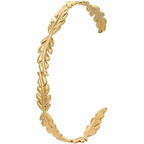 BNVXR 14k سوار الذهب السيدات ليف سوار شخصية ريترو تريند ليف سوار in Kuwait