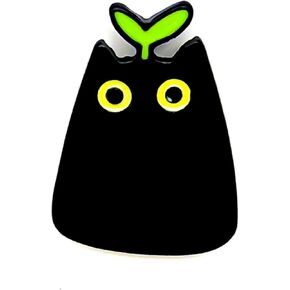 Sprout Cat Enamel Pin | Halloween decorations | Cool pins | Funny pins | Enamel pins | Lapel Pin for Backpacks, Women, Collection and Display | 0.98 inch, Enamel brooch, metal alloys in Kuwait