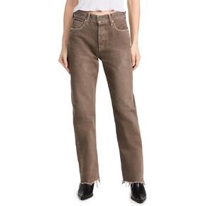 MOUSSY VINTAGE Women's MV Emery Wide Straight Brown Jeans in Kuwait