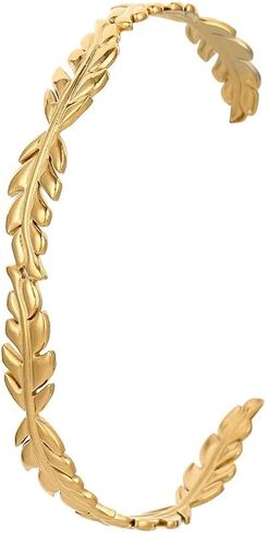 BNVXR 14k سوار الذهب السيدات ليف سوار شخصية ريترو تريند ليف سوار in Kuwait