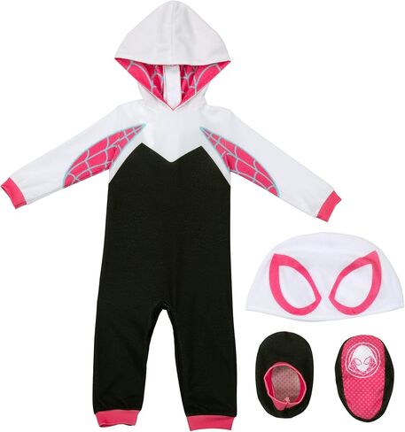 زي Marvel Spider-Man الرسمي الفاخر للرضع - بذلة مطبوعة مع أحذية طويلة وقبعة قناع in Saudi Arabia