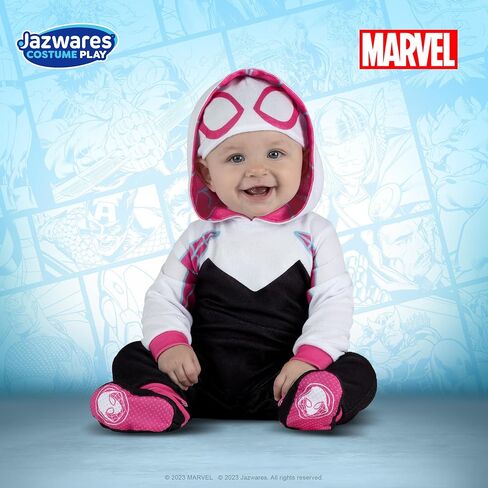زي Marvel Spider-Man الرسمي الفاخر للرضع - بذلة مطبوعة مع أحذية طويلة وقبعة قناع in Saudi Arabia