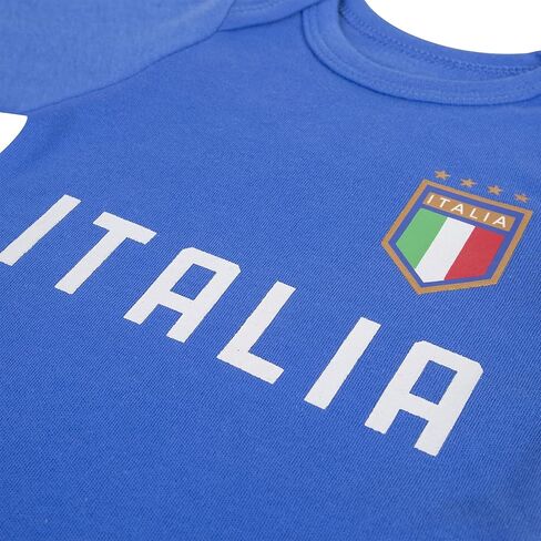 BDONDON طفل كرة القدم زي الأزرق إيطاليا لكرة القدم جيرسي طويلة الأكمام ملابس الطفل الإيطالي ملابس للبنين والبنات 6-12 العث in Kuwait