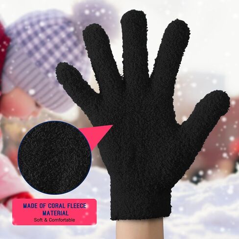 Sureio 50 Pairs Kids Gloves Bulk, Winter Fleece Gloves Warm Fluffy Stretchy for Outdoors Playing, Warm Gloves for Kids in Saudi Arabia