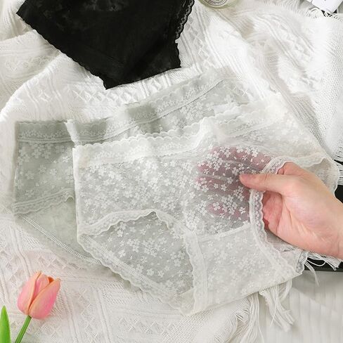 ملابس داخلية نسائية من Cotorance مكونة من قطعتين من الدانتيل، ملابس داخلية بيكيني ناعمة منخفضة الارتفاع in Kuwait