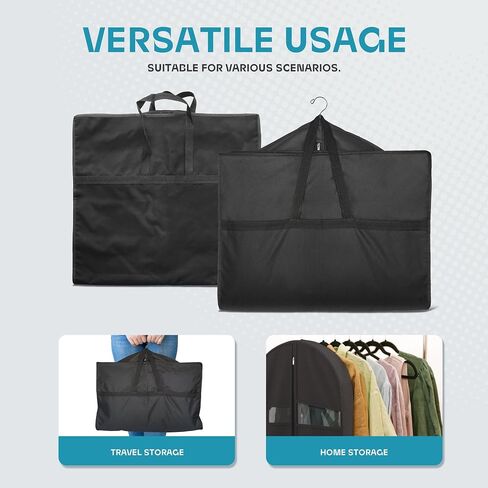 Lazebox 3 packs Garment Bag for Closet Storage and Travel with Zipper Pocket, Heavy Duty Waterproof Hanging Suit Bag with Handles for Suits, Coats, Jackets, Shirts in Kuwait