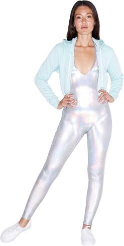 American Apparel Women's Metallic Halter Catsuit in Kuwait