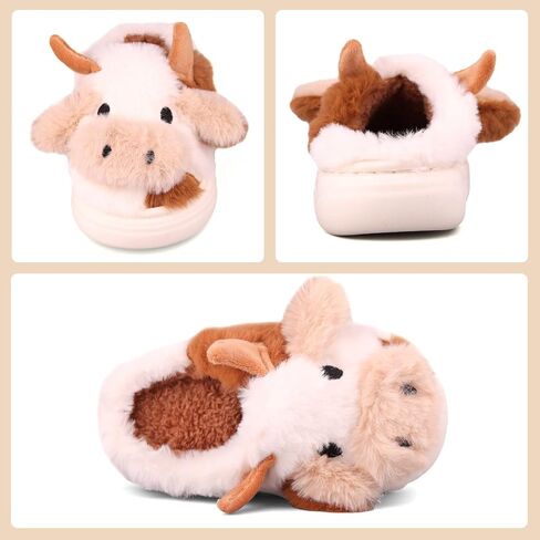 HAZYTOM Kids Slippers - شباشب حيوانات للأطفال الصغار والبنات - شباشب شبابية غامضة - شباشب منزلية مريحة - رغوة الذاكرة - رسوم متحركة لطيفة - ناعمة مانعة للانزلاق in Saudi Arabia