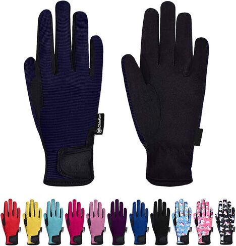 ChinFun Kids Horse Riding Gloves Boys & Girls Equestrian Horseback Gloves Children Youth Outdoor Mitts Perfect for Biking Cycling Gardening in Saudi Arabia