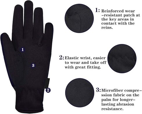 ChinFun Kids Horse Riding Gloves Boys & Girls Equestrian Horseback Gloves Children Youth Outdoor Mitts Perfect for Biking Cycling Gardening in Saudi Arabia