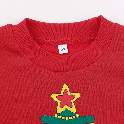 Toddler Boys Girls Christmas Sweatshirt Long Sleeve Baby Santa Claus Sweaters Xmas Winter Clothes 2-7T in Saudi Arabia