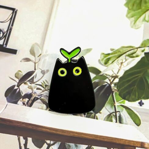 Sprout Cat Pin | Animal Pin | Cool Pin | Funny Pin | Enamel Pin | Lapel Pin | 0.98" in Saudi Arabia