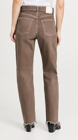 MOUSSY VINTAGE Women's MV Emery Wide Straight Brown Jeans in Kuwait