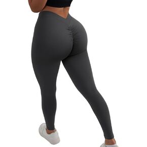 MOSHENGQI سروال يوجا للتمرين على شكل حرف V للنساء لرفع المؤخرة بخصر عالٍ in Kuwait