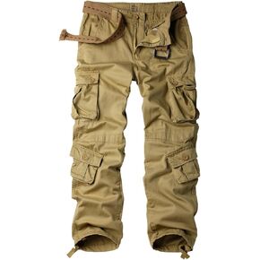 AKARMY Women's Cotton Casual Work Pants Camouflage Cargo Pants Parachute Pants for Women with Pockets