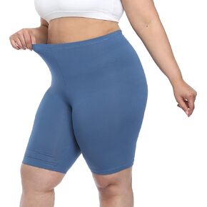 Women's Plus Size Short Leggings Ultra Soft Modal Cotton Shorts Under Dresses Mid Thigh Leggings Pants