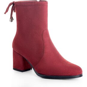 CASALANDER المرأة أحذية الكاحل كعب متوسط ​​الكاحل الجوارب للنساء كتلة كعب الأحذية كعب مكتنز الموضة in Kuwait