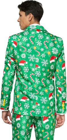 Offstream Men's Party Costumes - Christmas Theme Party Suits - Slim Fit - Includes Matching Blazer Jacket, Pants & Tie in Kuwait